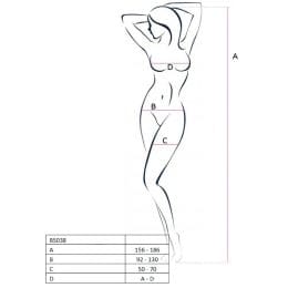 PASSION - WOMAN BS038 WHITE BODYSTOCKING ONE SIZE 2